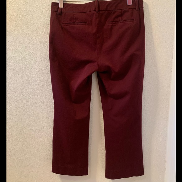 J. Crew Teddie Pants in Maroon - Size 6 - Picture 3 of 13